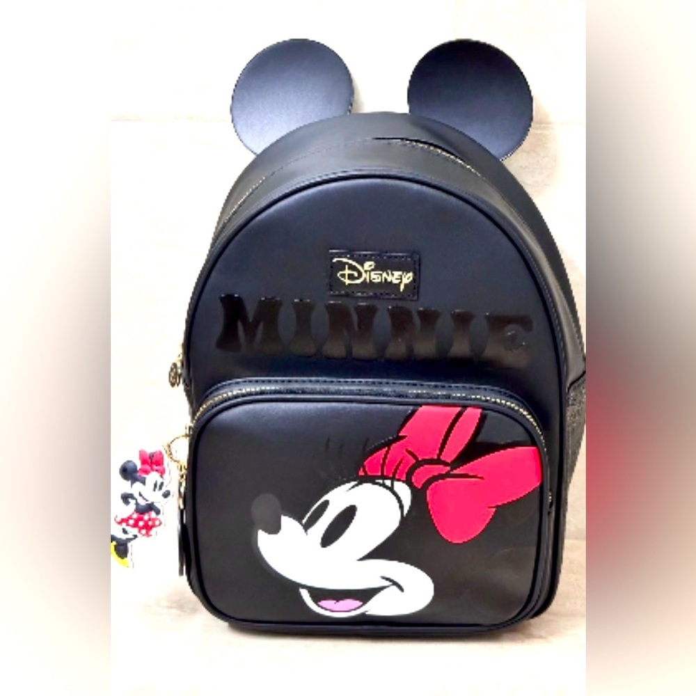 Disney Minnie Mouse Ears Backpack {13”x10”} *Primark* NWT - Picture 1 of 6